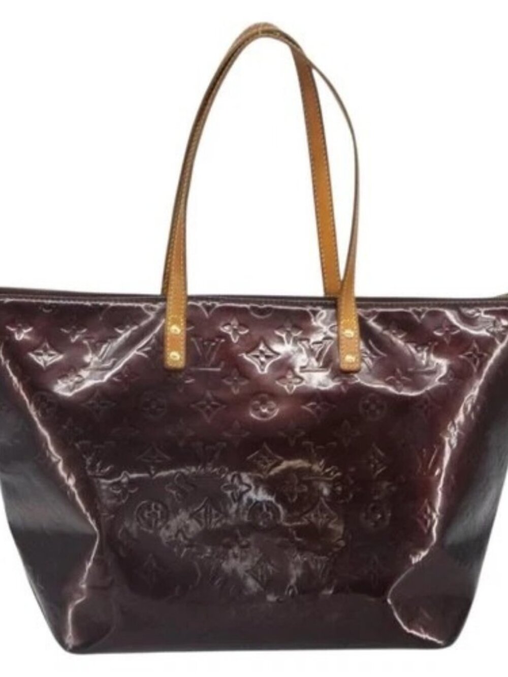 LOUIS VUITTON Monogram Vernis Bellevue GM Tote Bag Amarante M93589 Auth 162014 - Picture 2 of 16